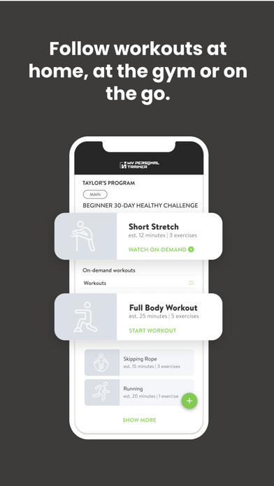 Square One Fitness App Screenshot