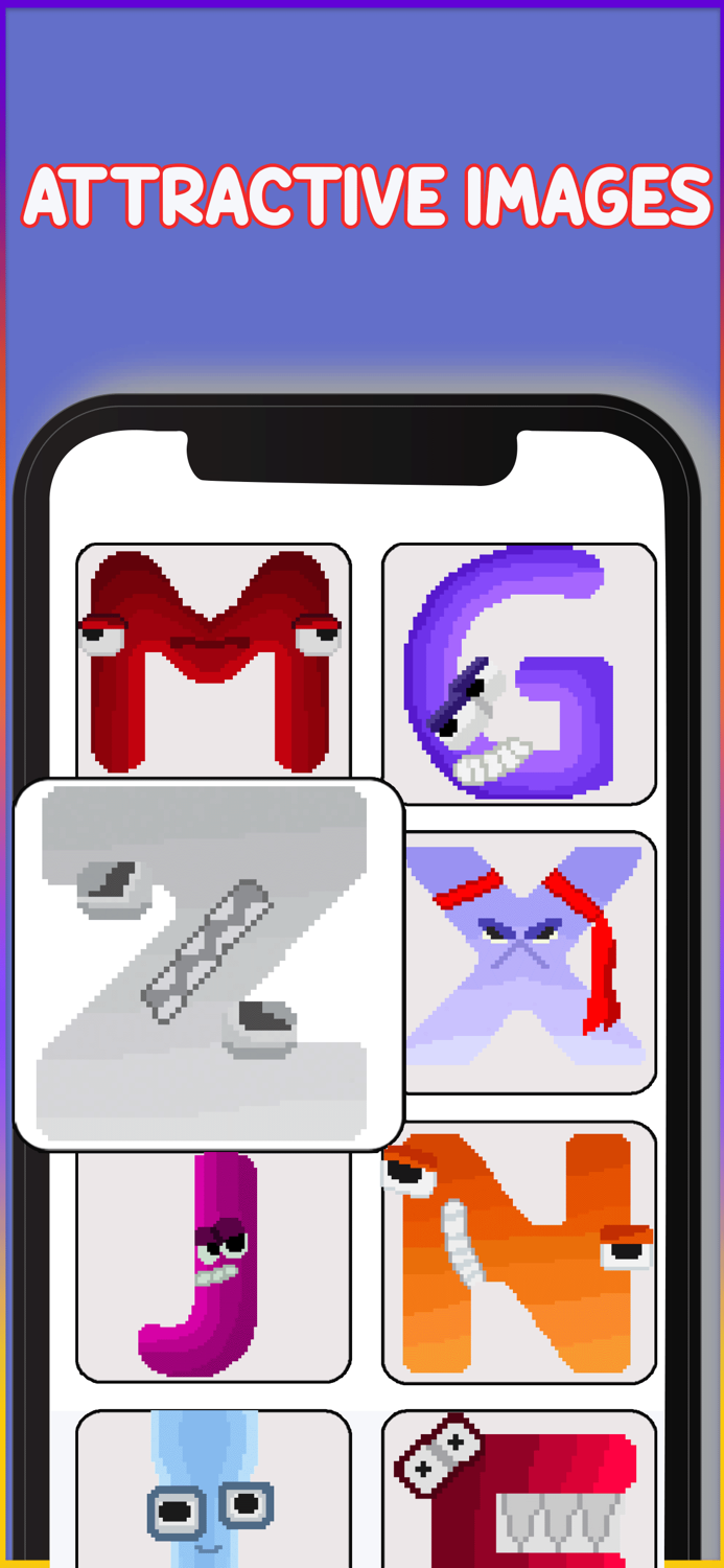 Alphabets Pixel Art No. Color