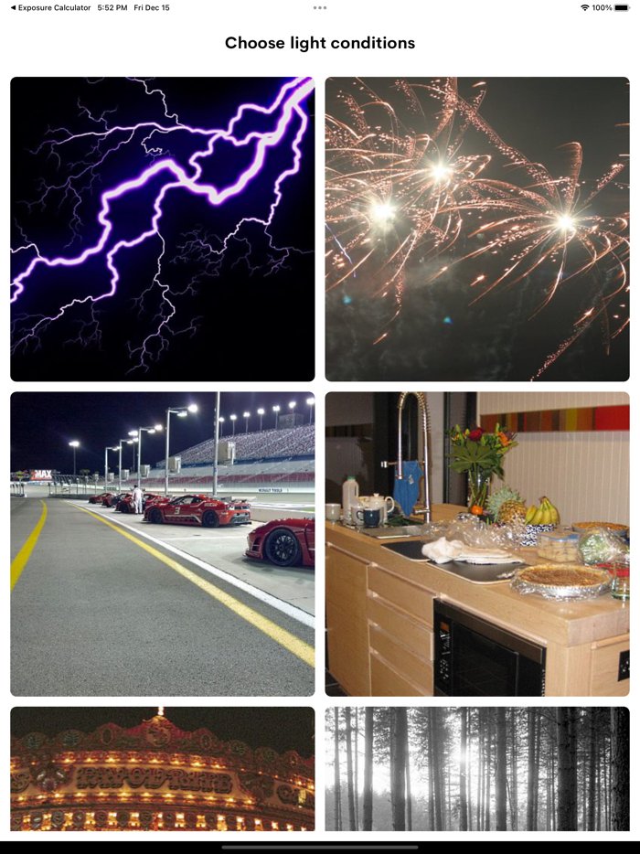 Camera Exposure Calculator -