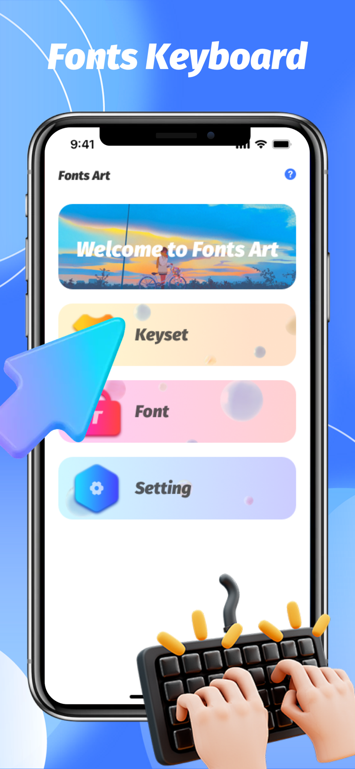 Fonts Art & Keyboard Set screenshot 1
