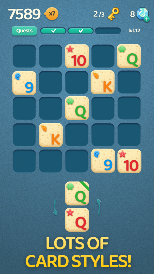 #2. Cards Up! Merge Puzzle (iOS) Podle: Mousetrap Games