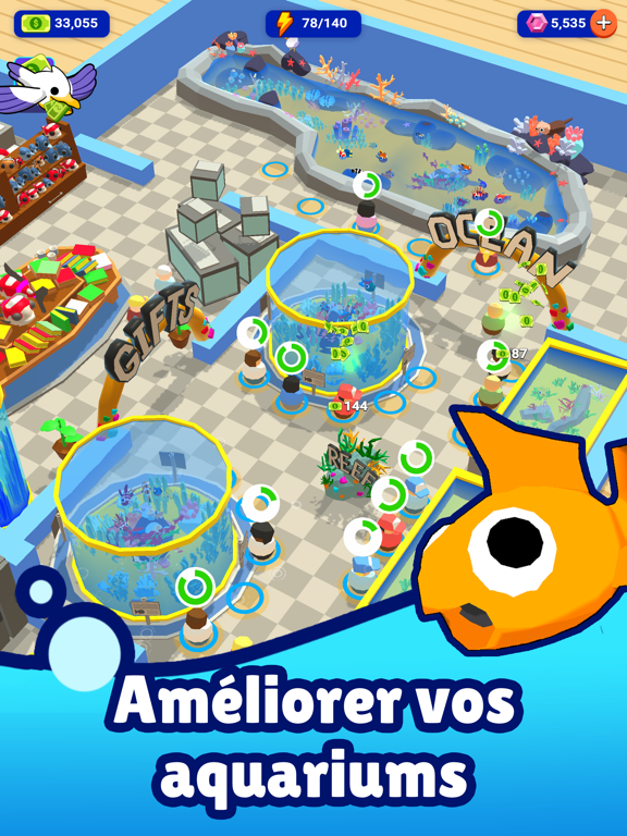 Screenshot #5 pour Idle Aquarium: Zoo Aquatique