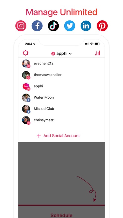 Apphi: Social Media Scheduler Screenshot