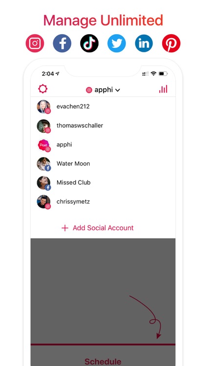 Apphi: Social Media Scheduler screenshot-3