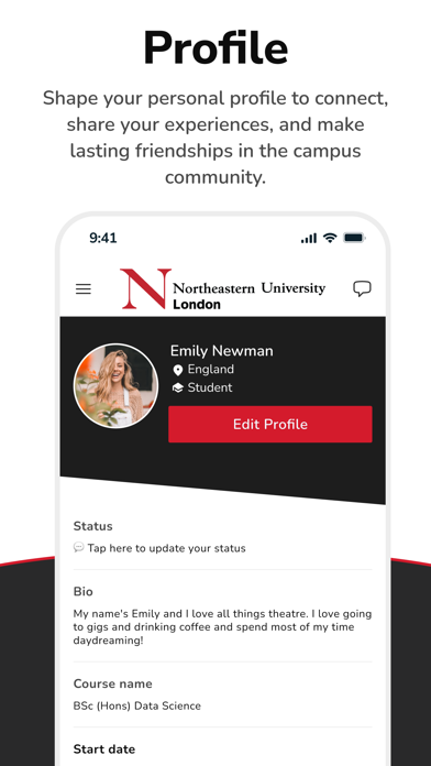 NU London CampusConnect Screenshot