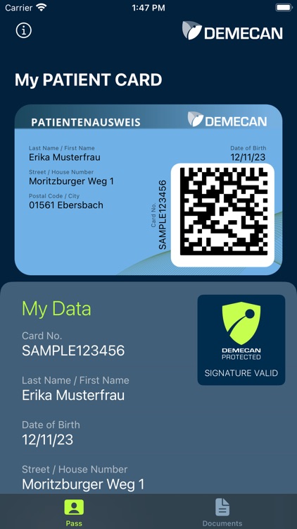 Demecan Patient ID Card
