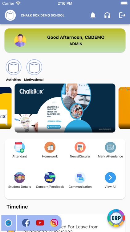 Chalkbox Administrator