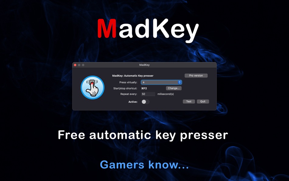 #1. MadKey: Automatic Key Presser (macOS) Av: Pavel Kostka