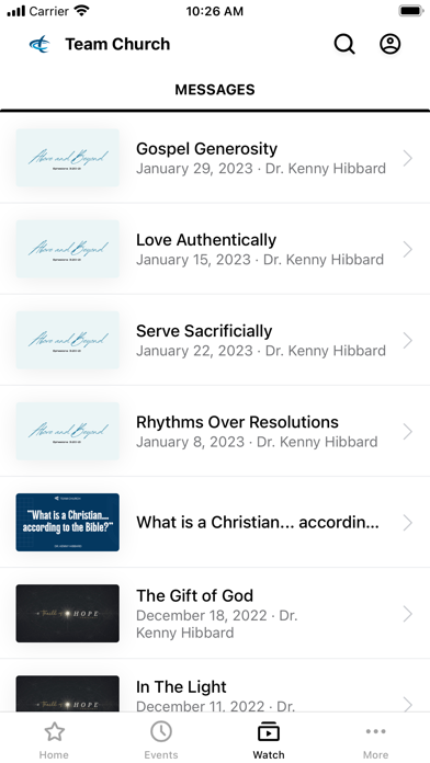 Team Church App Screenshot