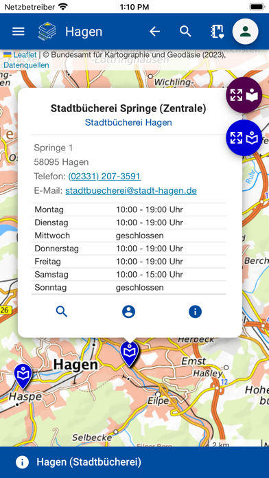 Stadtbücherei Hagen Screenshot