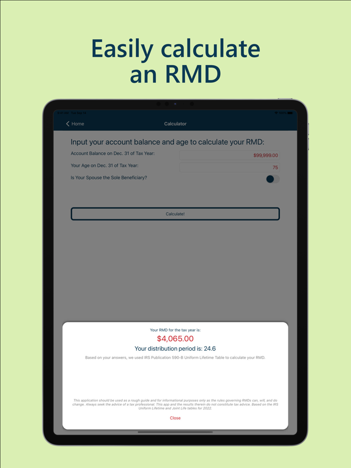 RMD Calculator
