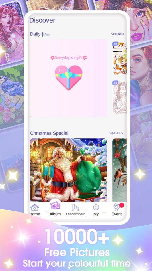 #3. Color by Number : Calm Art (iOS) 由: Poly Design Workroom Limited