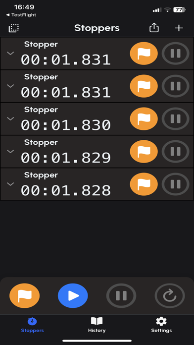 Multi Stopwatches Screenshot