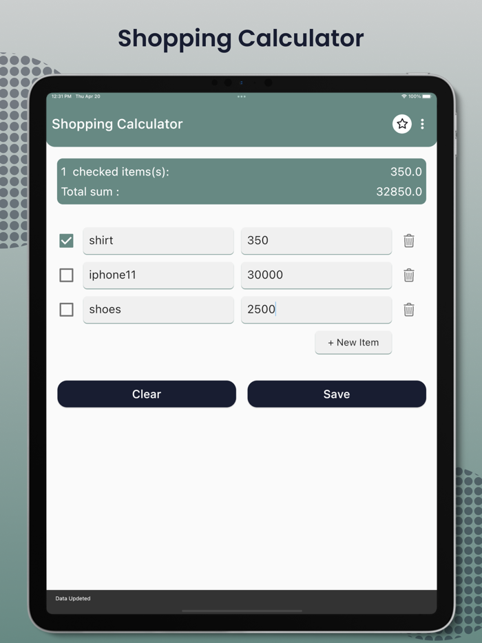 Shopping Calculator App