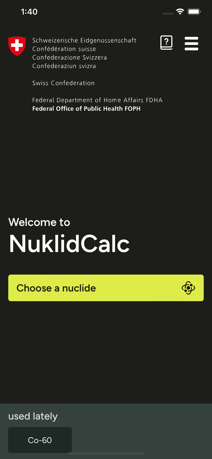 NuklidCalc RC