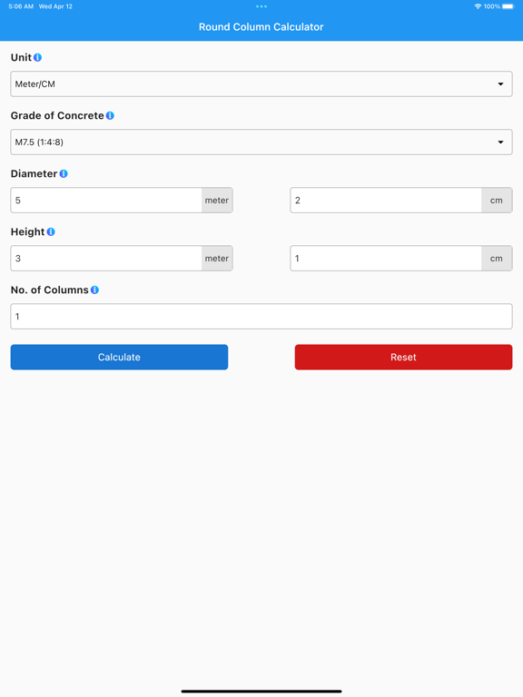 Screenshot #6 pour Round Column Calculator