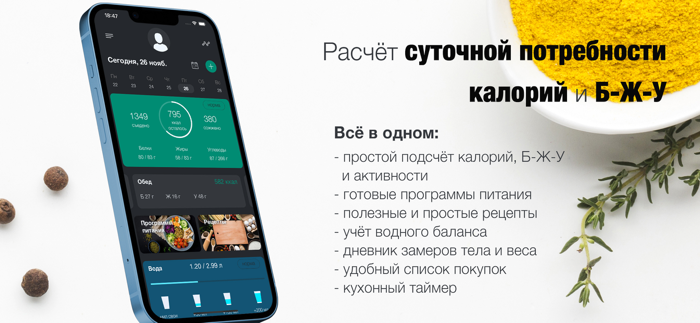 Дневник Питания - Calories