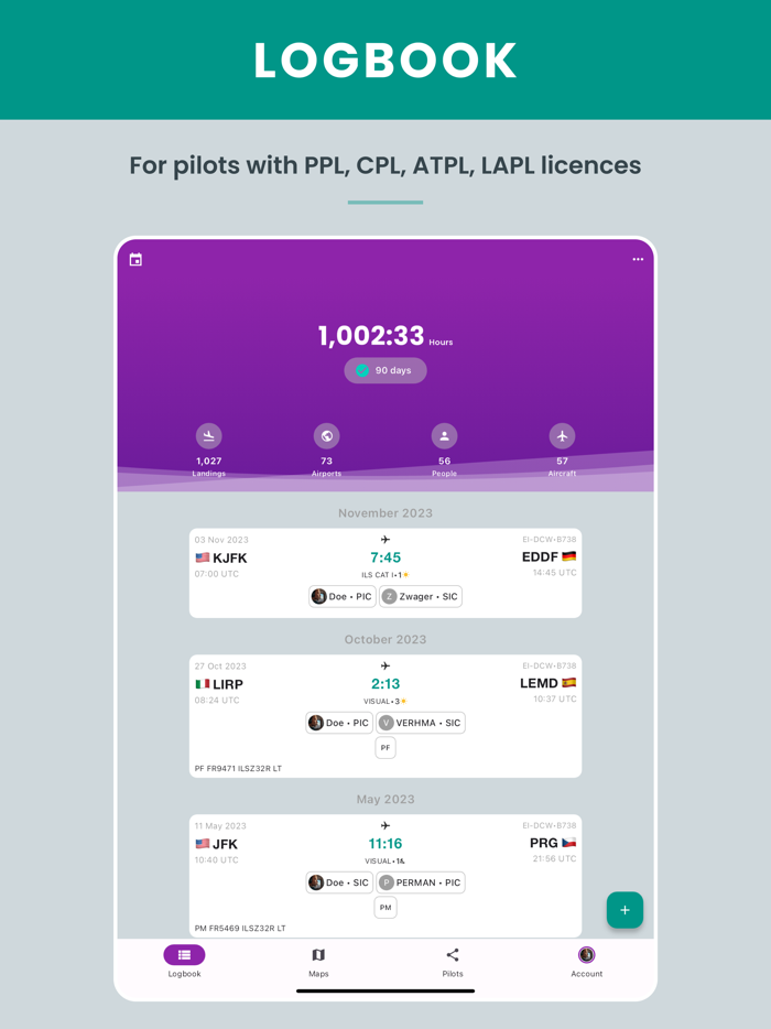 FLYLOG.io - For Pilots