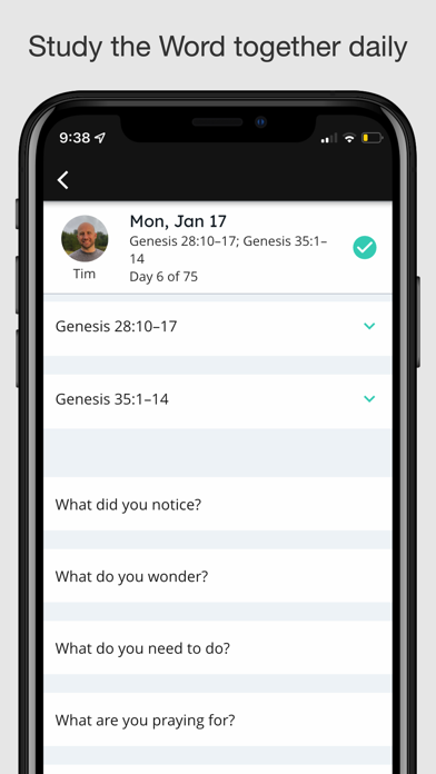 Bible Reading Groups Screenshot