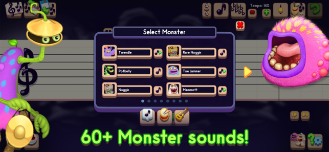 Captură de ecran a compozitorului My Singing Monsters