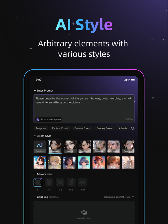 AI Art Generator-AI Photo Make iPad screenshot 2 - Graphics & Design app