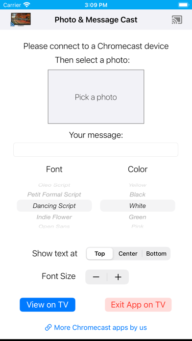 Screenshot #10 for Cast photo and text to TV