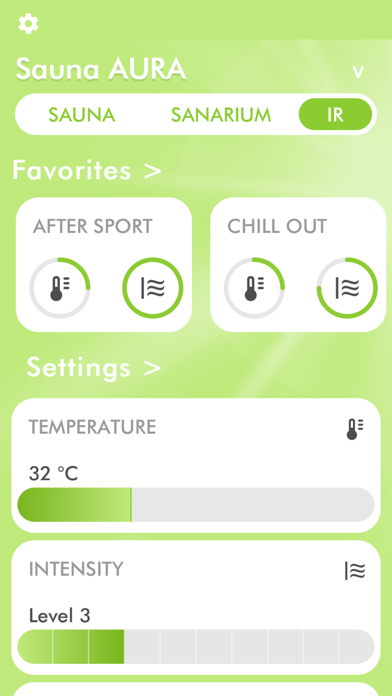 KLAFS Sauna Screenshot
