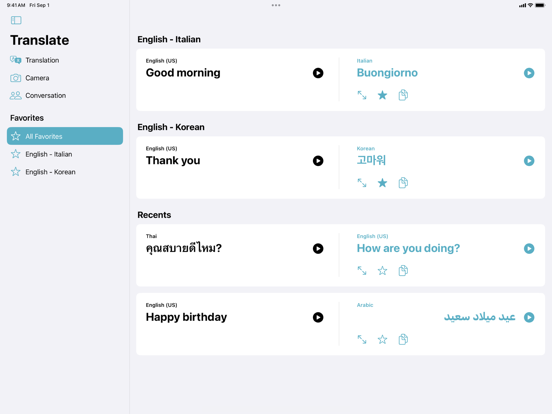 Vertaal iPad app afbeelding 3