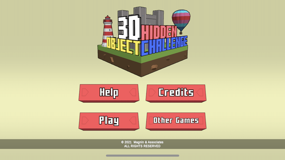 #1. 3D Hidden Object Challenge (iOS) Bởi: Magnin & Associates