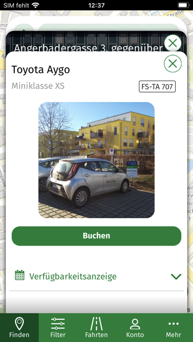 Stadtteilauto Freising Screenshot