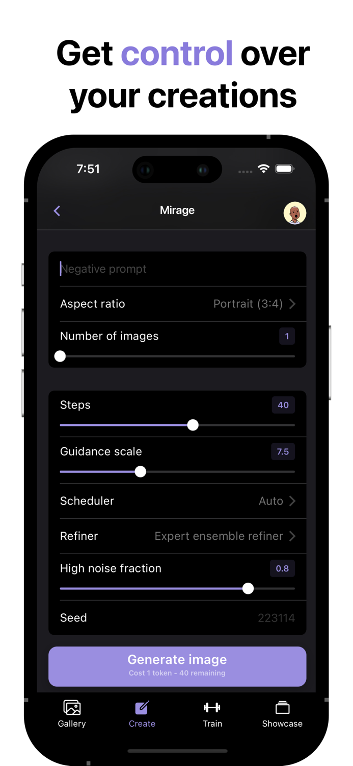 Mirage - AI art generation