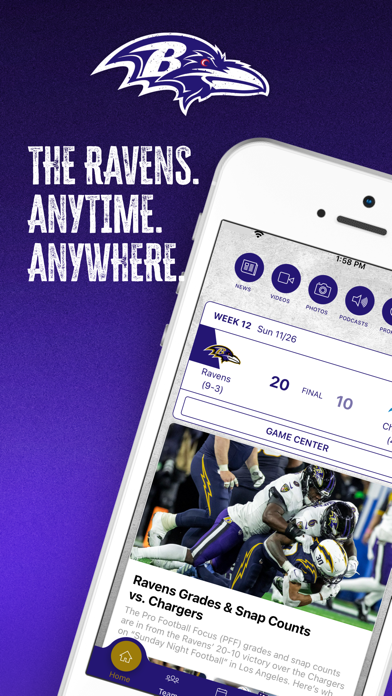 Screenshot #2 pour Baltimore Ravens Mobile
