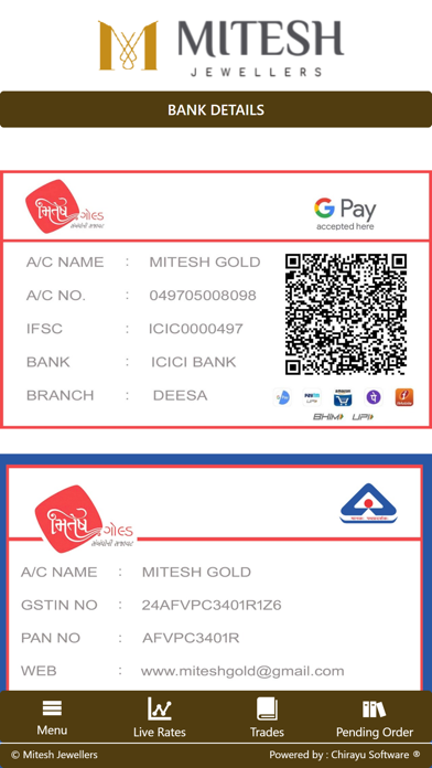 Mitesh Jewellers Screenshot