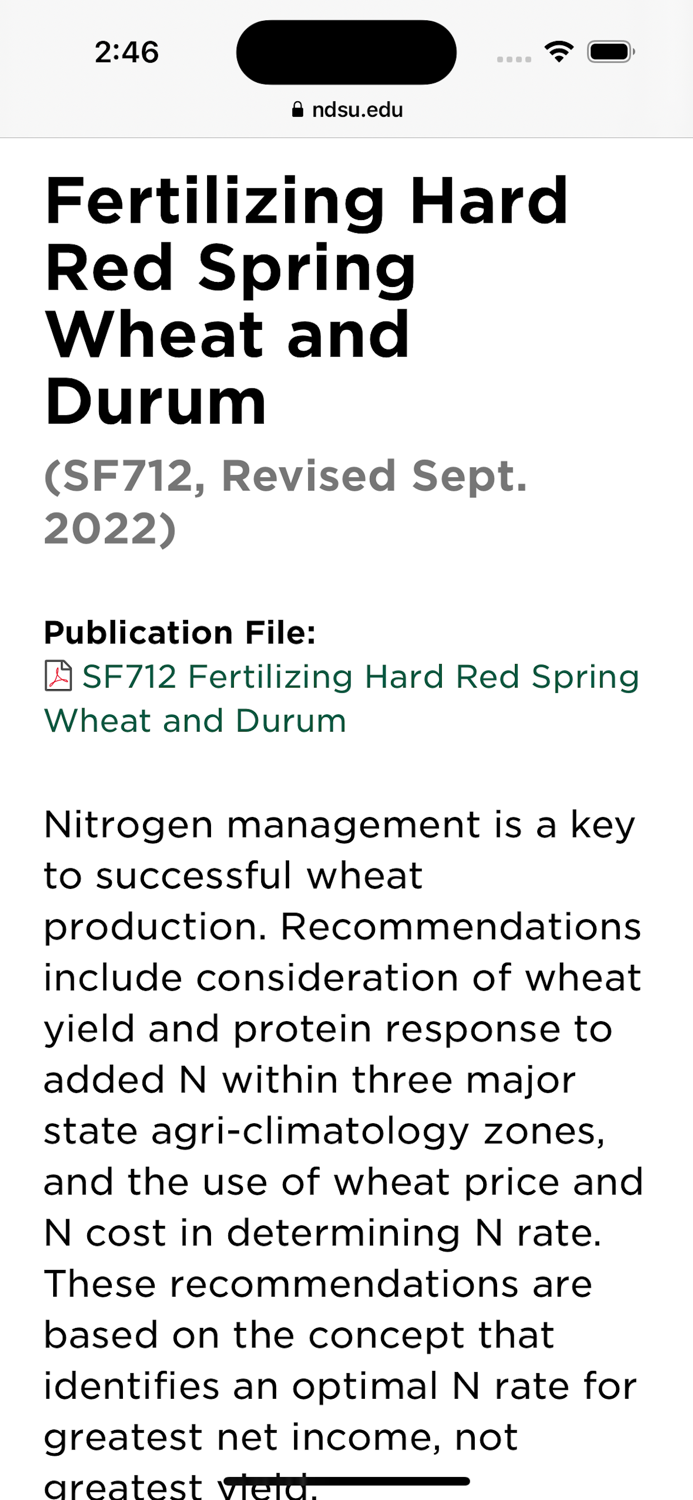 NDSU Nitrogen Calculator