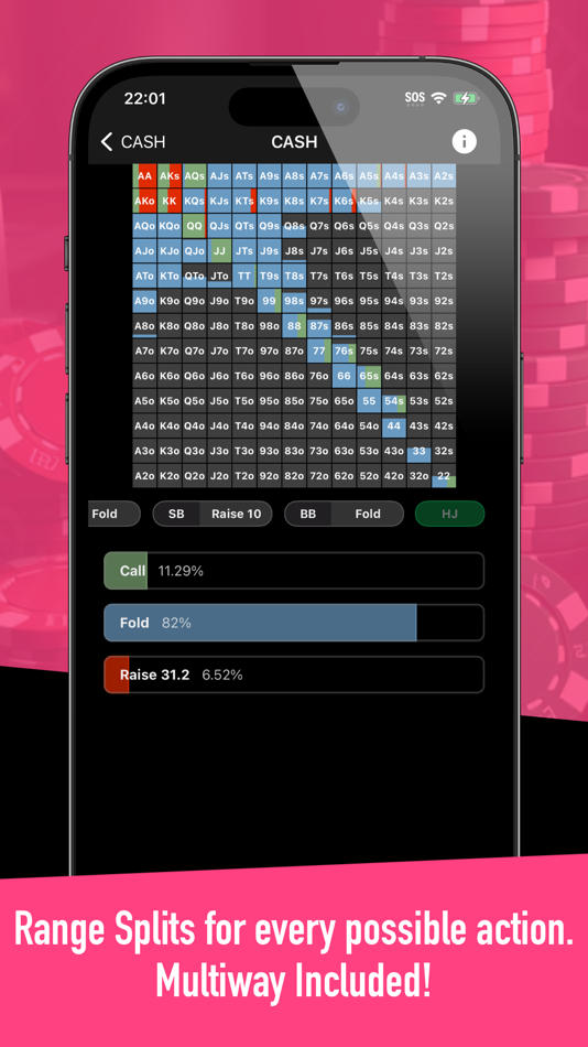 #1. GTO Ranges+ Poker Solver (iOS) Podle: Crafty Wheel Studios Pty Ltd