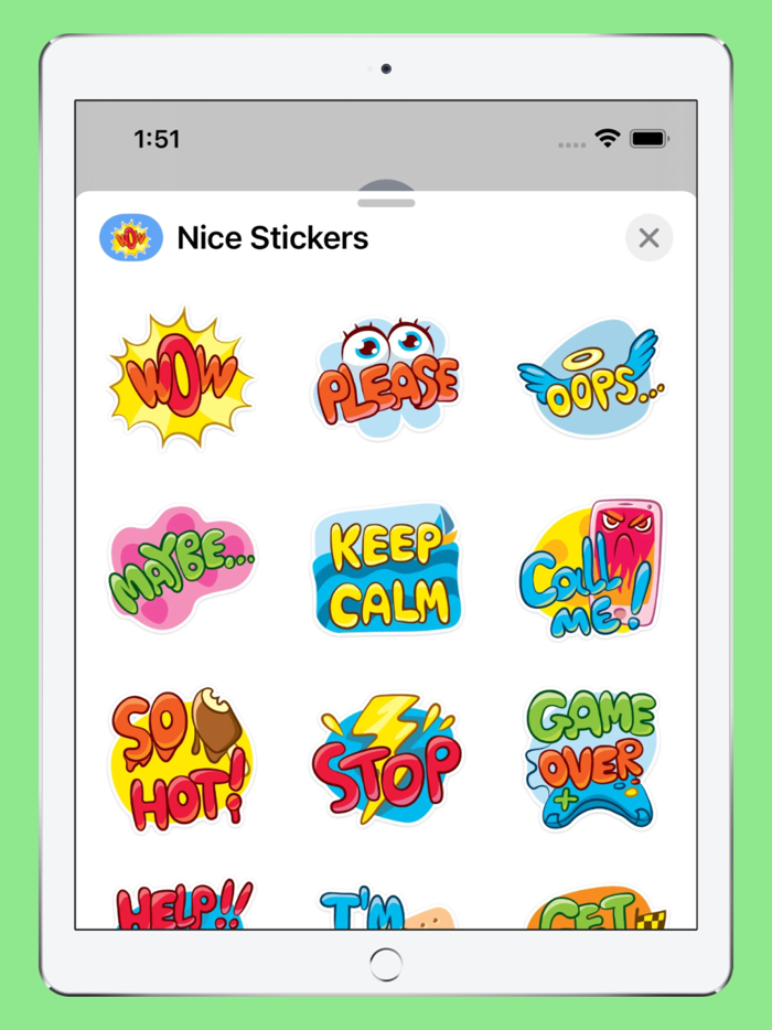 Nice Text Stickers