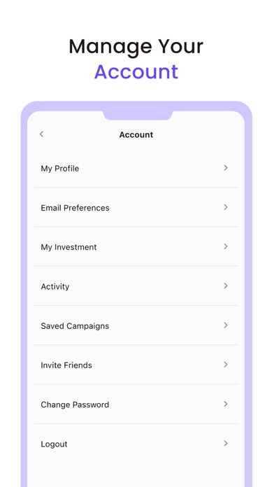Startup Equity CrowdFunding Screenshot