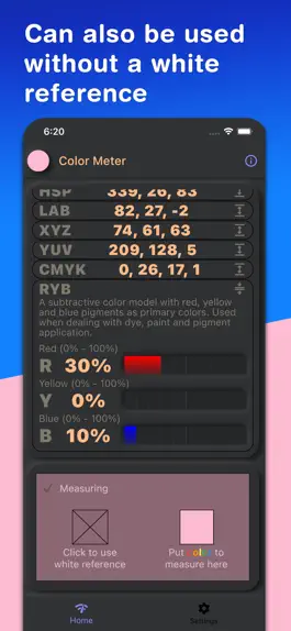 Game screenshot Color Meter RGB HSL CMYK RYB apk