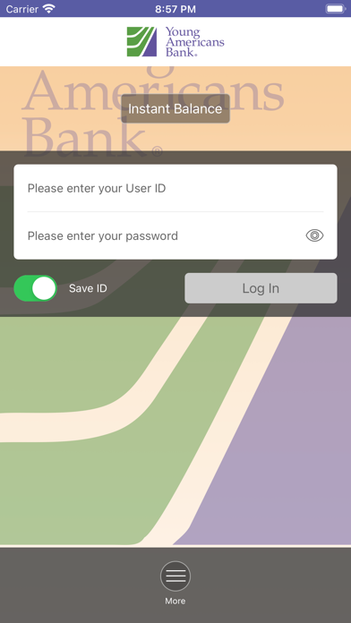 Young Americans Bank Screenshot