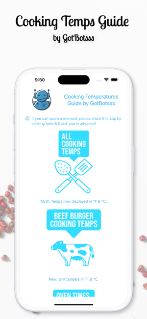 ‎GotBotsss Cooking Temps Guide Screenshot