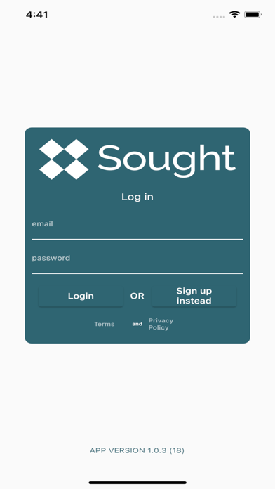Sought App Screenshot