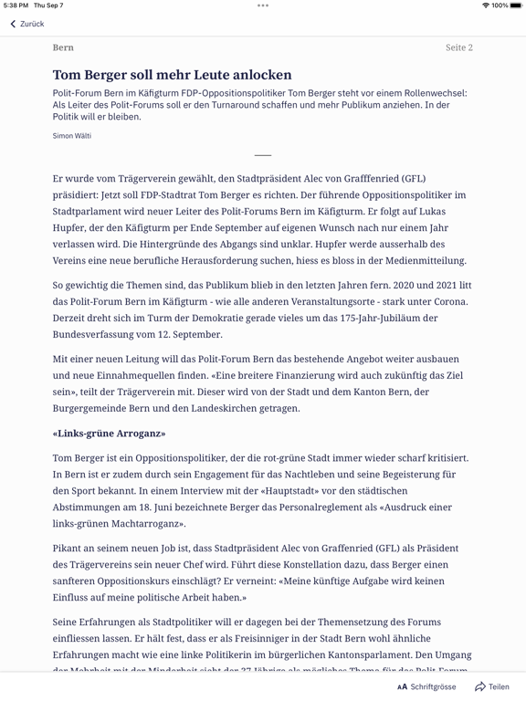 Screenshot #5 pour BZ Berner Zeitung E-Paper