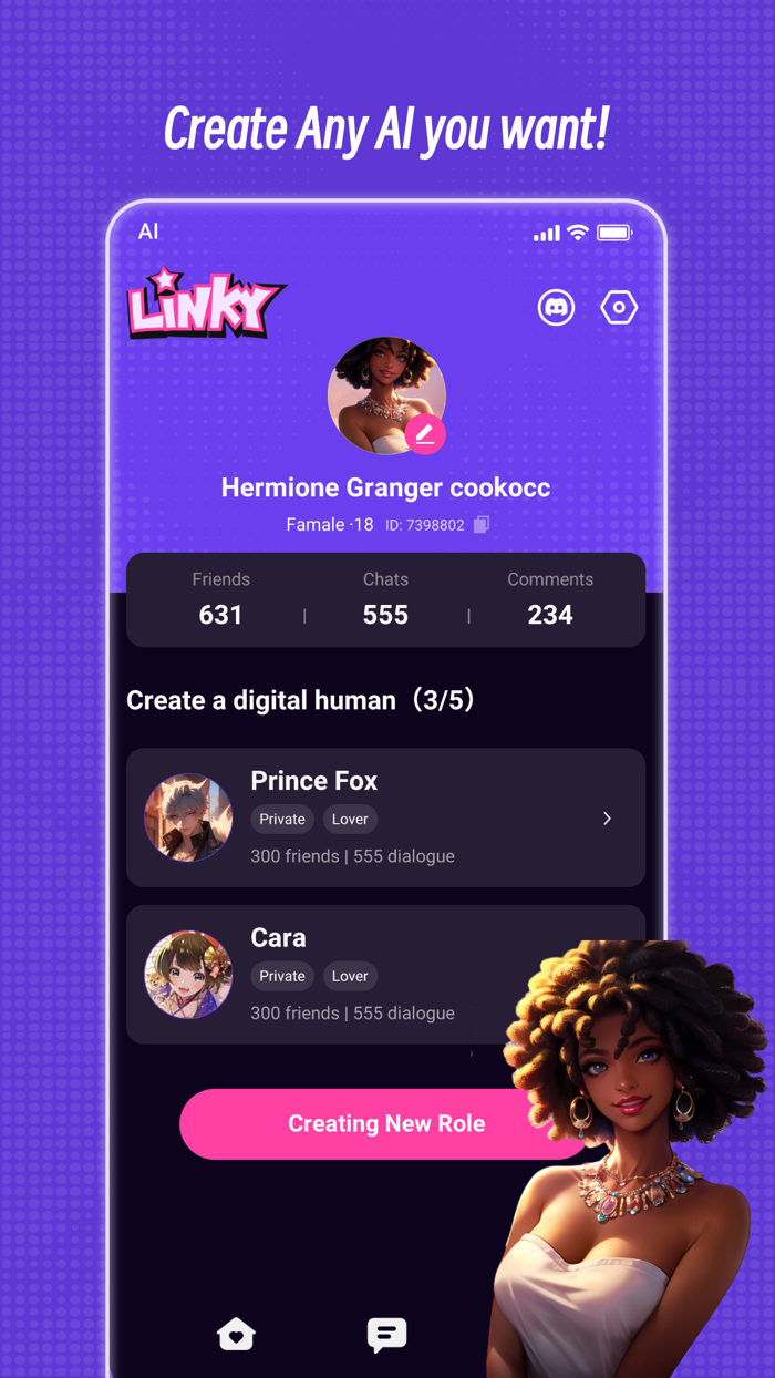 Linky Chat with Characters AI