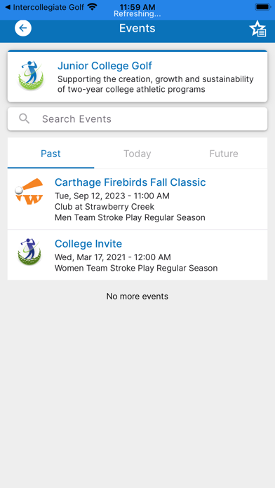 Junior College Golf Screenshot