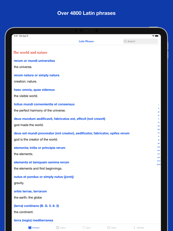 Screenshot #4 pour Latin Phrasebook
