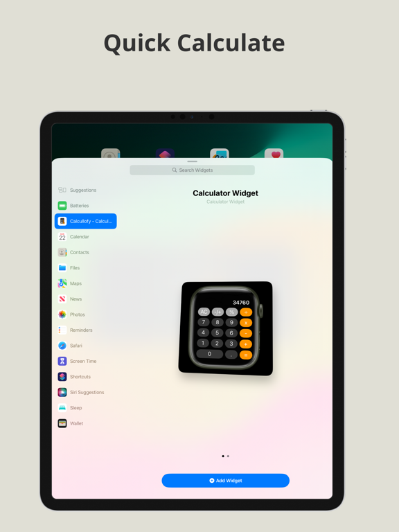 Screenshot #5 pour Calcullofy - Calculator Widget