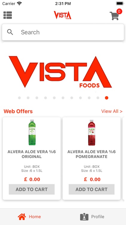 Vista Foods Application