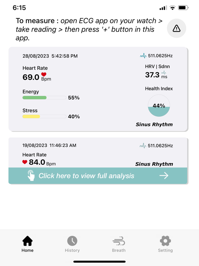 ECG heart analyze - watch
