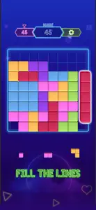 Block Puzzle Neon 3D screenshot #3 for iPhone