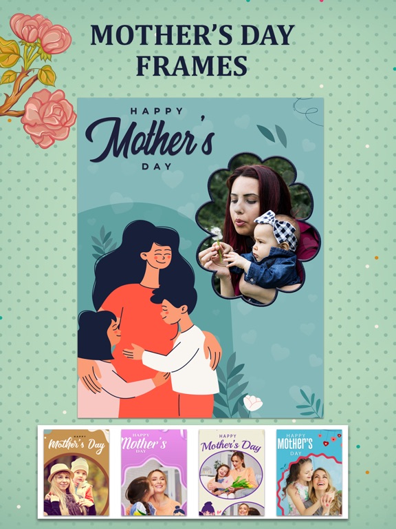 Mother's Day Frames Photo App iPad screenshot 1 - Photo & Video app
